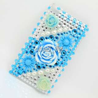 For ipod touch 4 4th Back Hard Bling Rhinestone Diamond Crystal Case 