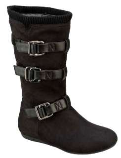 Comfort Slouchy Fashion Knee High Buckled Casual Boots  