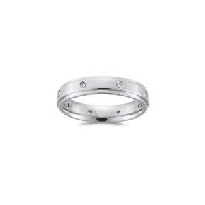  0.08 Cts Diamond accented Wedding Band in Platinum 8.0 