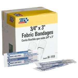 First Aid Only 3/4 X 3 Fabric Bandage, 100 Count Boxes 