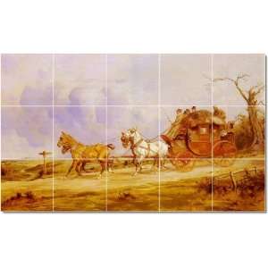  George Wright Horse Tile Mural Design  36x60 using (15 