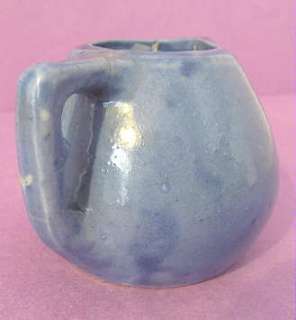   BYRD American POTTERY Tyler Texas Miniature Blue PITCHER  