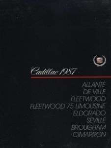 1987 Cadillac Sales Brochure Fleetwood Eldorado Allante  