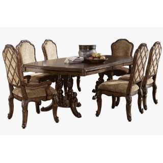  Bellissimo Rectangular Double Pedestal Ext Table by Ashley 