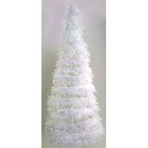 Feather Tree White 7 Foot   Hand Crafted
