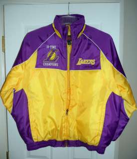 Lakers 10 Time NBA Championship Jacket Size XLarge  