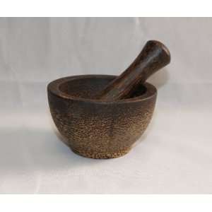  Coconut Wood Mortar with Pestle 3.25