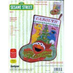  Sesame Street Stocking, Counted Cross Stitch Kit (Janlynn 