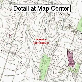 USGS Topographic Quadrangle Map   Pettibone, Texas (Folded/Waterproof 