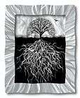 tree roots metal wall hanging, modern wall sculpture, m