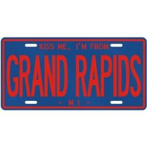   KISS ME , I AM FROM GRAND RAPIDS  MICHIGANLICENSE PLATE SIGN USA CITY