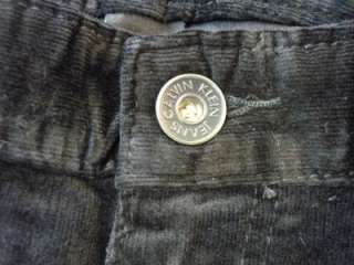 Calvin Klein black corduroy jeans 32 inseam size 8  