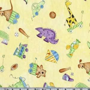  45 Wide Babys 2nd Step Playtime Yellow Fabric By The 