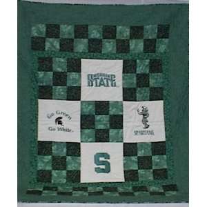  MSU Pieced Quilted Throw.