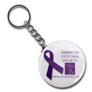 Creative Clam Ads American Dystonia Society 2.25 Inch Button Style Key 