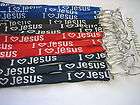 Lot of 12 pc Lanyard Key Chains / I love JESUS