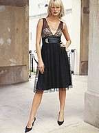 NWT$148 Moda International Black Lace Tuxedo Dress 2  
