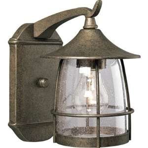 Wire Frame Outdoor Wall Lantern in Burnished Chestnut