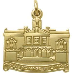   Rembrandt Charms Old Exchange Building Charm, 14K Yellow Gold Jewelry