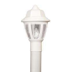 White 1 light Outdoor Post Head Lamp  