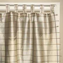 Heritage Jute Striped Sheer Curtain (India)  