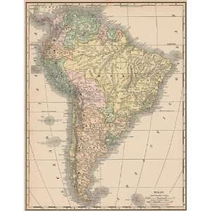  McNally 1891 Antique Map of South America
