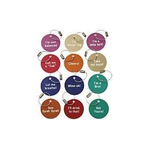   Wine Charms Talking Decoration Metal Medallions