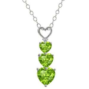  1.62 Ct Genuine Heart Shape Green Peridot Gemstone 10k 