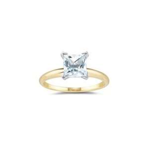  1.19 Cts Sky Blue Topaz Solitaire Ring in 14K White 