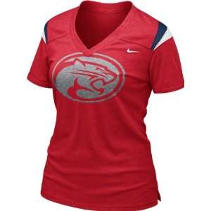  Houston Cougars Womens Red Nike Football Replica T Shirt 