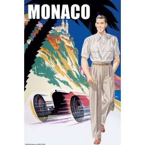  Monaco Mens 50s Fashion I 16X24 Canvas Giclee