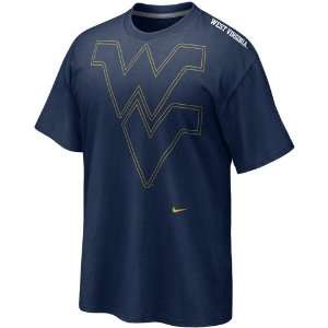  Nike West Virginia Mountaineers Navy Blue Blow Out T shirt 