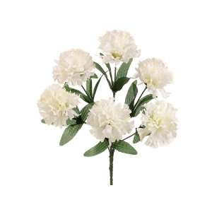  Faux 13 Carnation Bush x6 White (Pack of 24) Patio, Lawn 