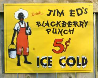   Americana Black Berry Punch Tin Sign Garage Man Cave Kitchen  