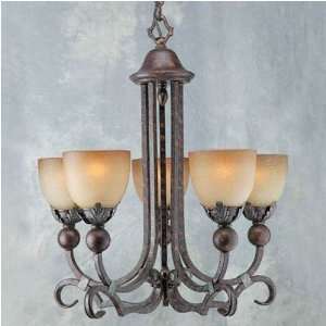 Forte Lighting 2269 05 21 Rustic Spice Traditional / Classic 5 Light 