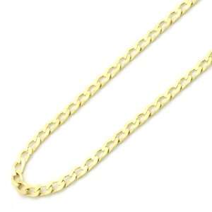  14K Yellow Gold 2mm curb Light Chain Necklace 22 Jewelry