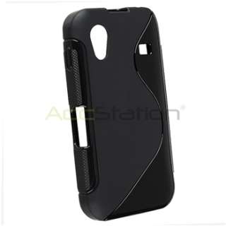 Frost Black TPU Rubber S Shape Soft Skin Gel Cover Case For Samsung 