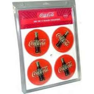  Coca Cola Vintage Art Design Desktop Coasters   Set of 4 