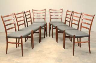 Danish Modern Rosewood Dining Chairs Mid Century  