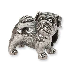  Sterling Silver Reflection Beads Collection Pug Bead Charm 