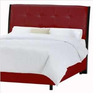  Tufted Vinyl Upholstered Bed in Chili Pepper Size 