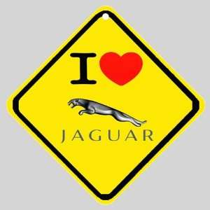  I Love Jaguar Logo Car Window Sign 