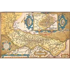 Map of Middle East   Poster by Abraham Ortelius (18x12)  