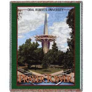  Oral Roberts University Prayer Tower Jacquard Woven Throw 