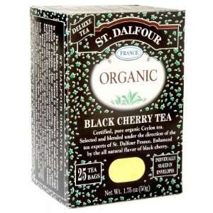  St. Dalfour  Organic Black Tea, Black Cherry, 25 bags 