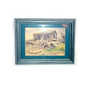   Print by V.R. McBride in Wood Frame with Glass Front 