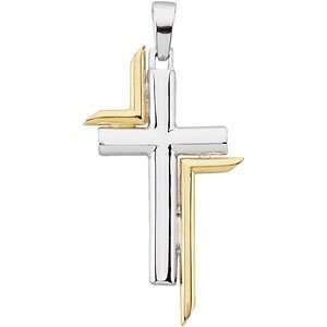   Reconciliation Cross Pendant Rhodium & Gold Plated 28.85 X 16.17 mm
