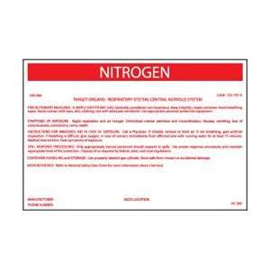 HC283P   Container Labels, Nitrogen, 6 1/2 X 10, Pressure Sensitive 