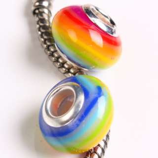 Type Fimo Polymer Clay Big Hole Charm Beads Fit European Style 