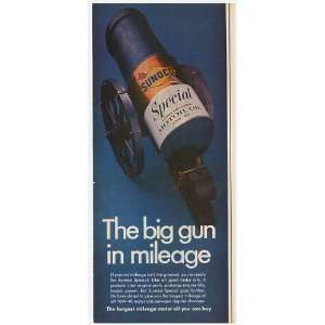  1970 Sunoco Special Oil Cannon Big Gun Print Ad (9823 